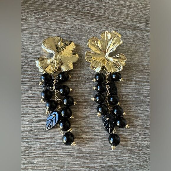 Bohemian flower earrings N560 - Picture 4 of 5